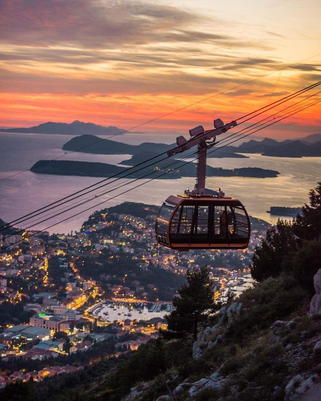 Sunset cable car